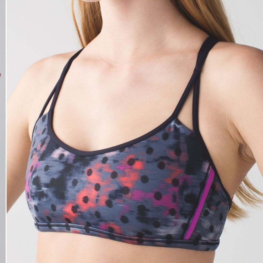 Lululemon sports bra with colorful straps size 6